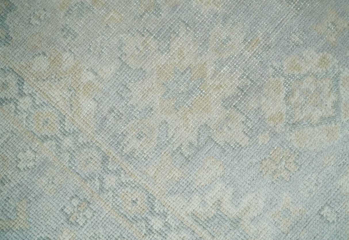 2x3 Hand Knotted Gray And Beige Traditional Oushak Wool Rug