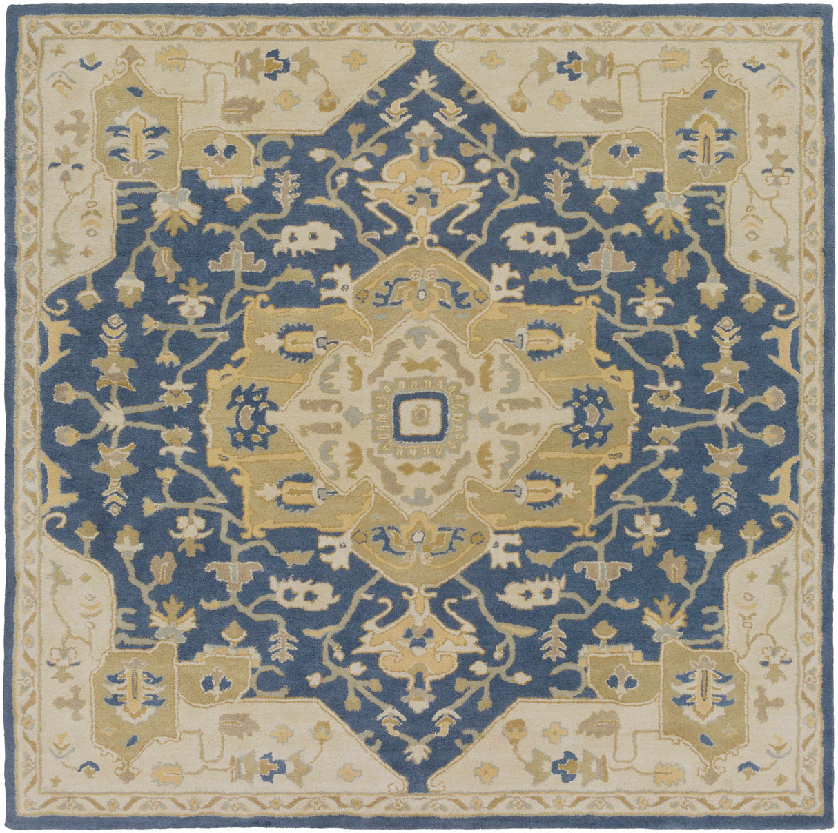 Broomfield 1145 Hand Tufted Blue Wool Rug