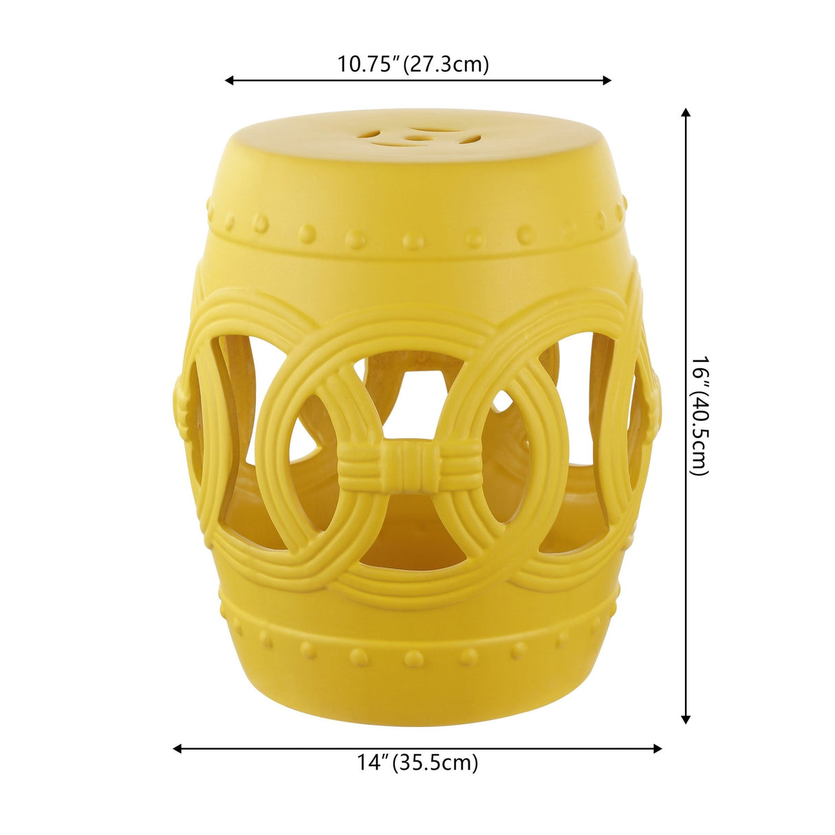 Lucky chinese ceramic drum garden stool - Tuesday Morning - Outdoor Tables