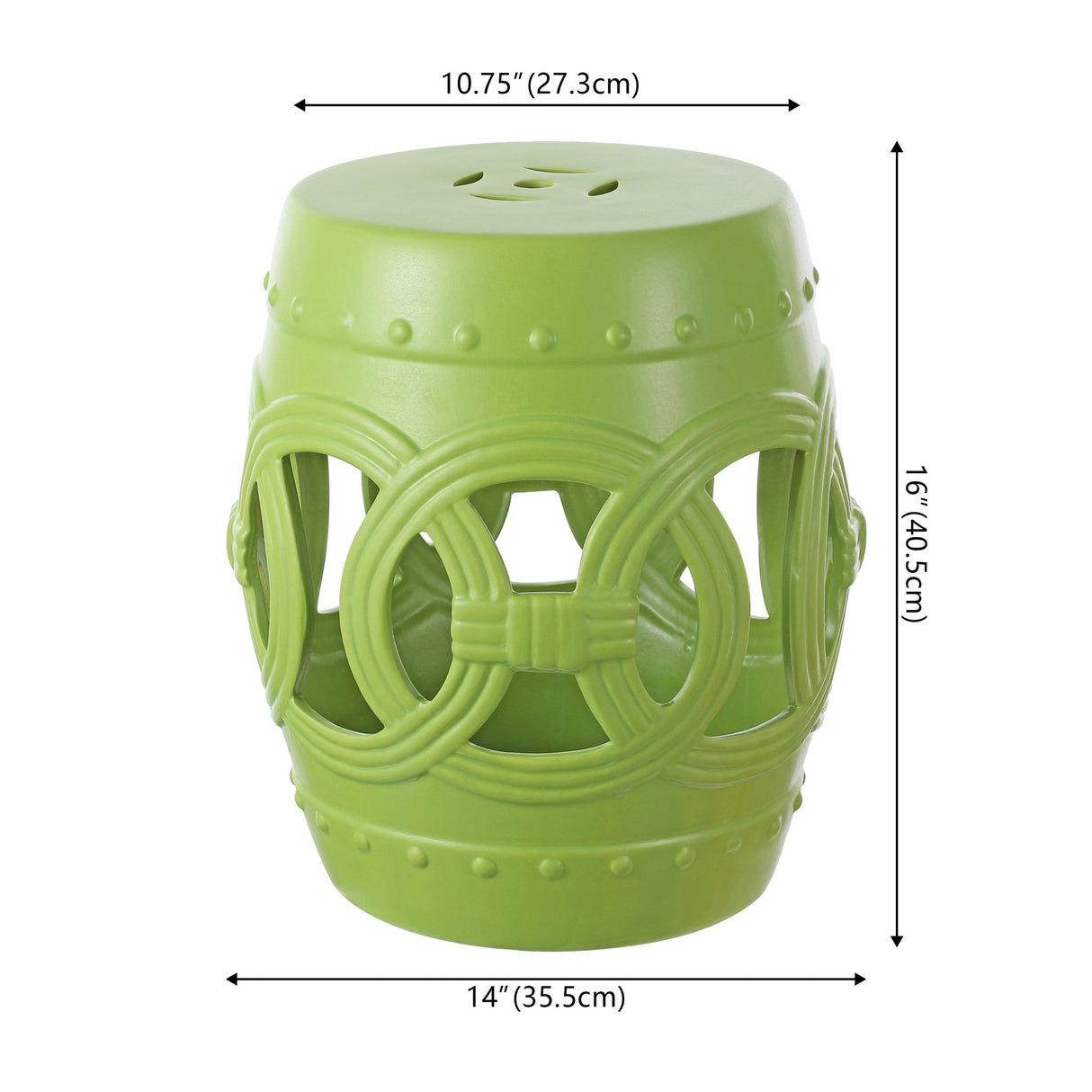 Lucky chinese ceramic drum garden stool - Tuesday Morning - Outdoor Tables