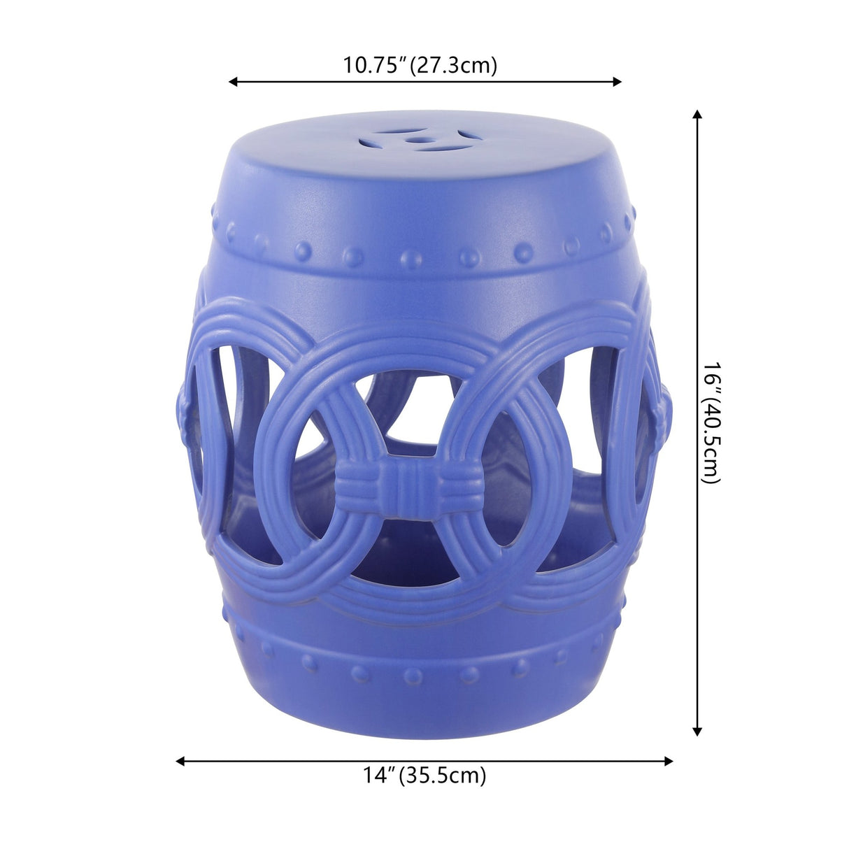 Lucky chinese ceramic drum garden stool - Tuesday Morning - Outdoor Tables
