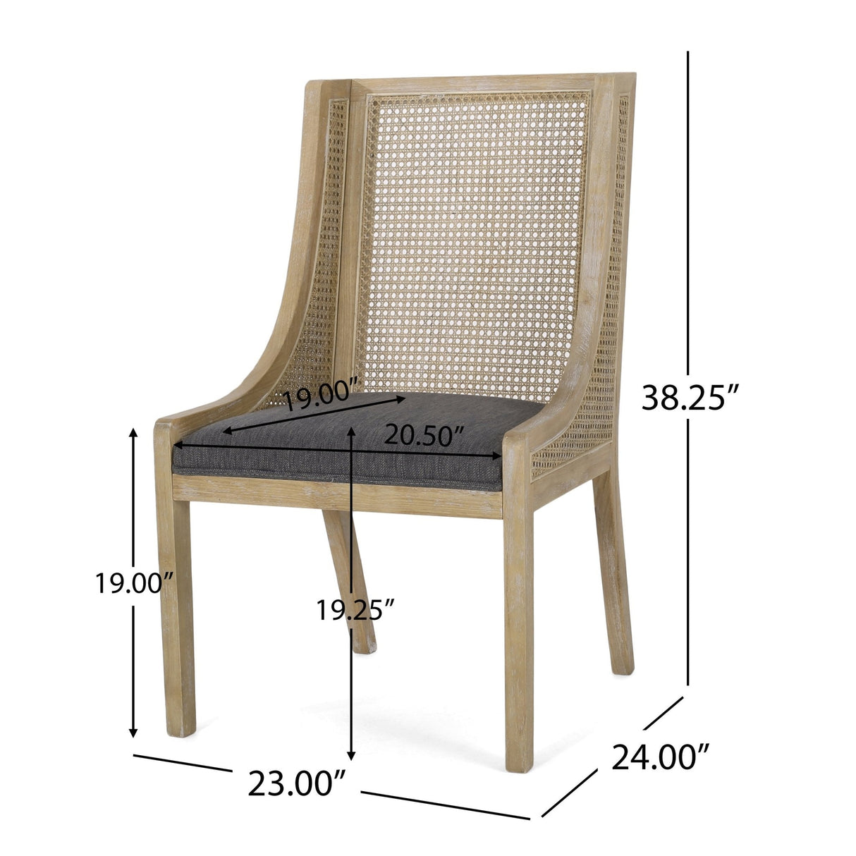 Luminescent Dining Chair with Gorgeous Backrest, Set of 2 - Dining Chairs