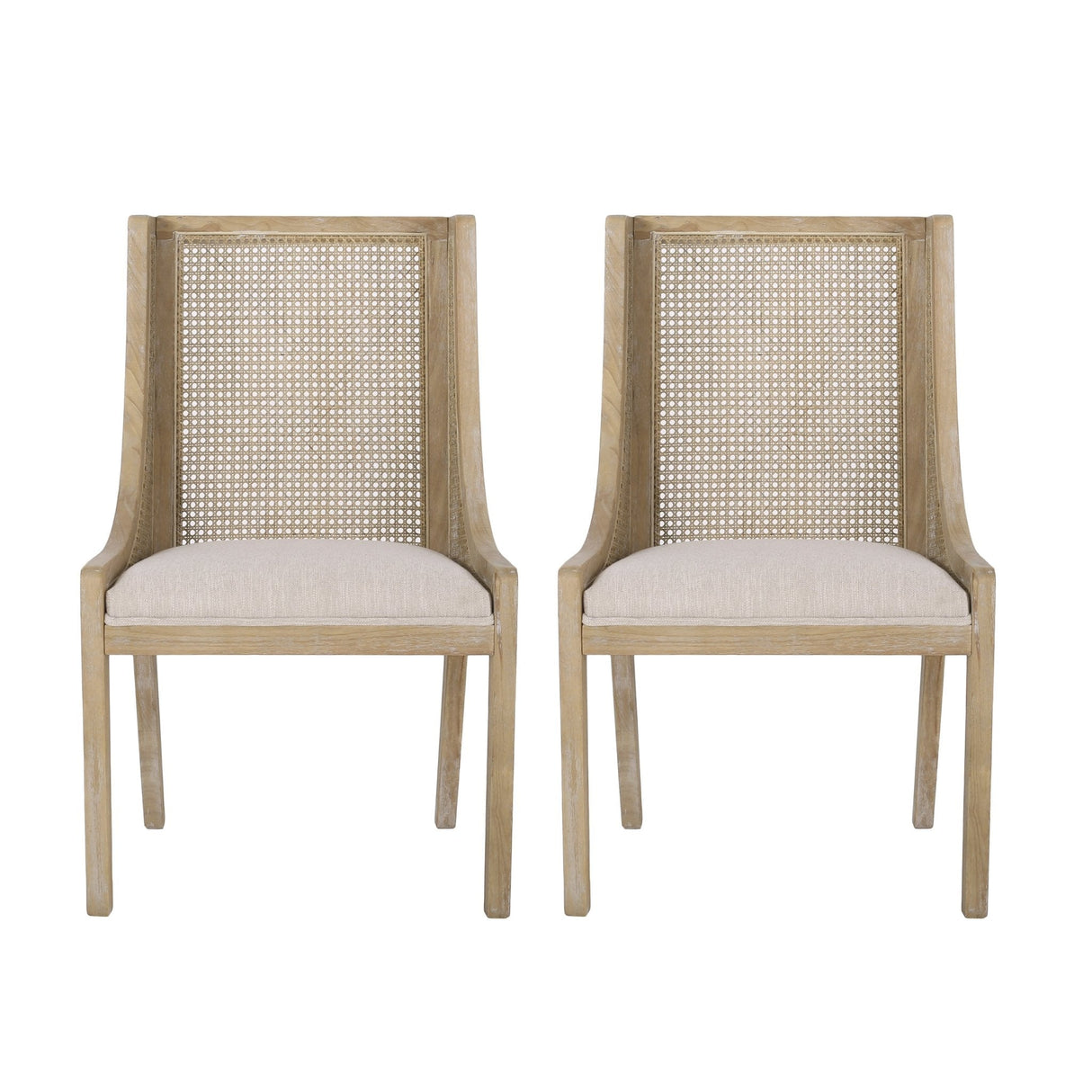 Luminescent Dining Chair with Gorgeous Backrest, Set of 2 - Dining Chairs