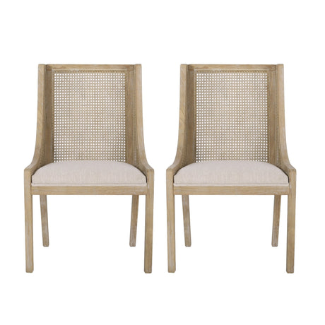 Luminescent Dining Chair with Gorgeous Backrest, Set of 2 - Dining Chairs