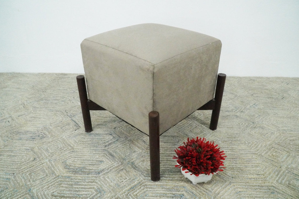 Luxury Velvet Handmade Slate Wooden Stool