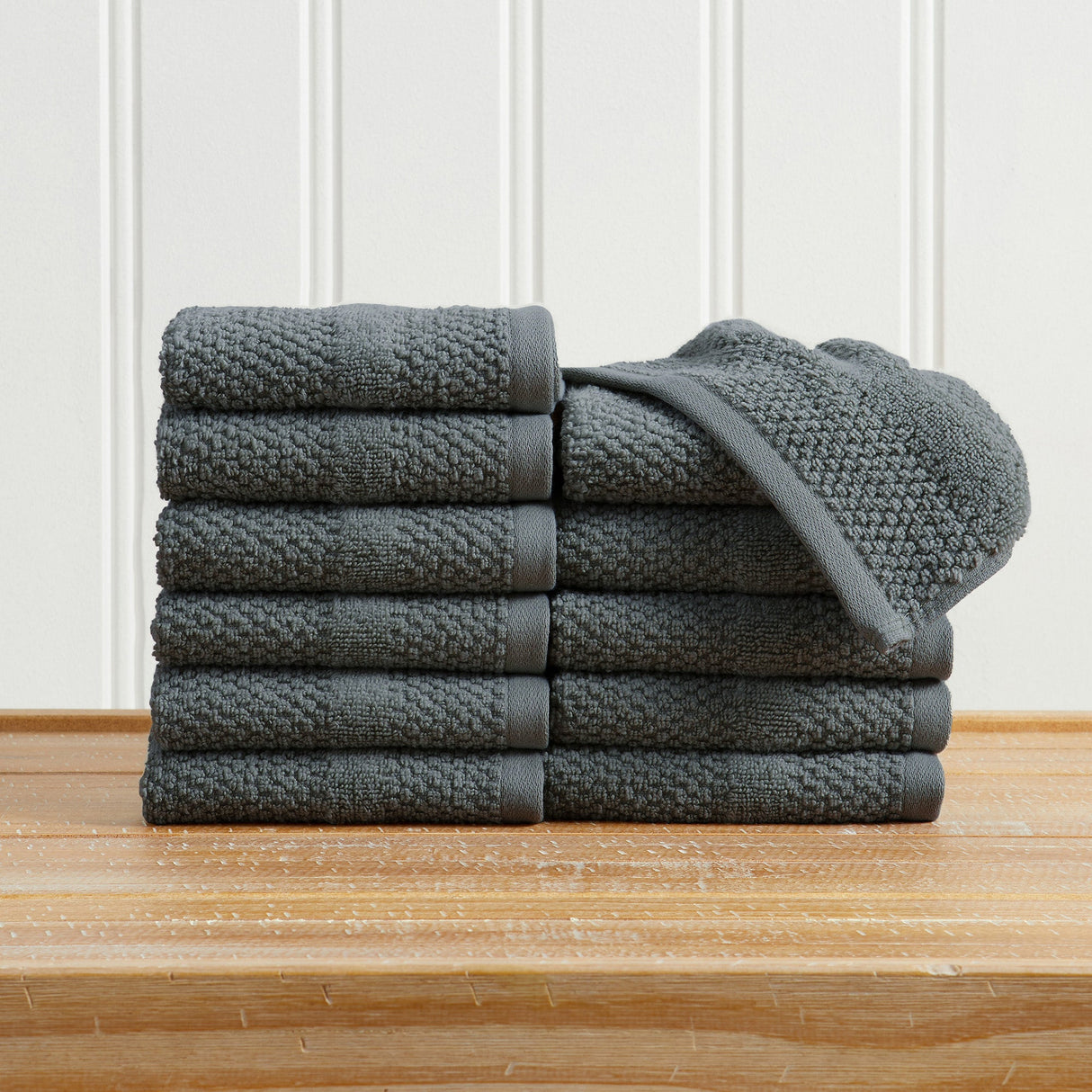 100% Cotton Woven Texture Bath Towel Set - Marbella Collection