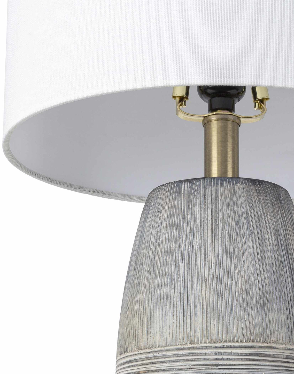 Mabayo Ribbed White Ceramic Table Lamp
