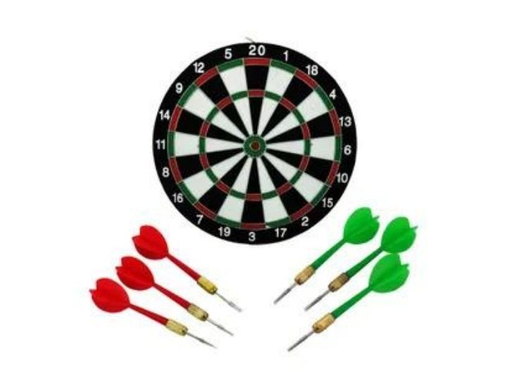 Dartboard 11.5-Inch with 6 Hard Tip Darts