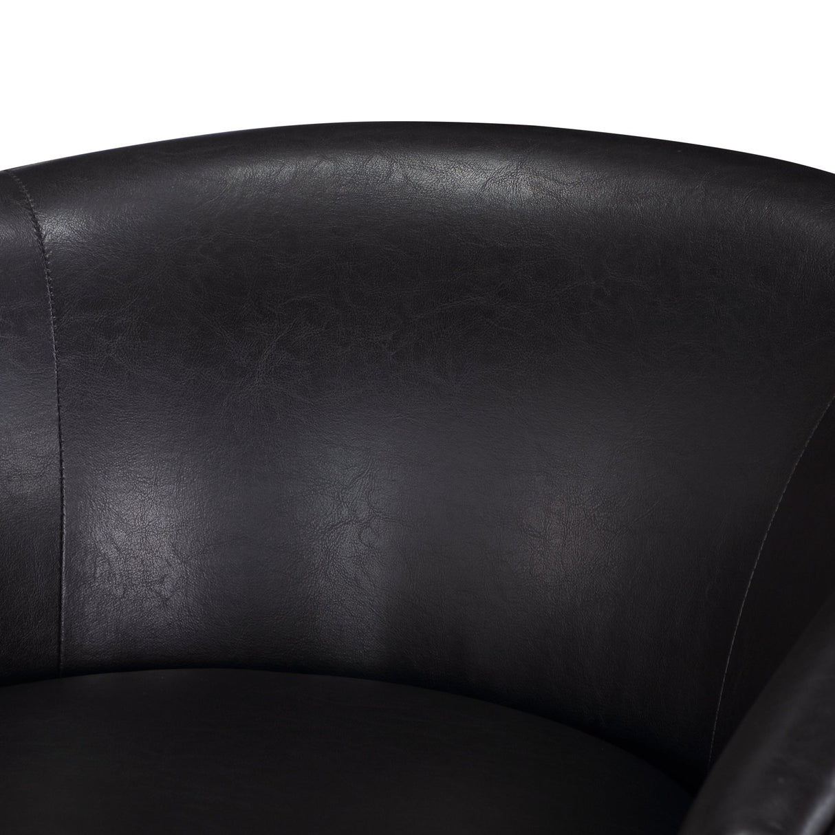 Maisy faux leather wood base barrel swivel chair - Tuesday Morning - Accent Chairs