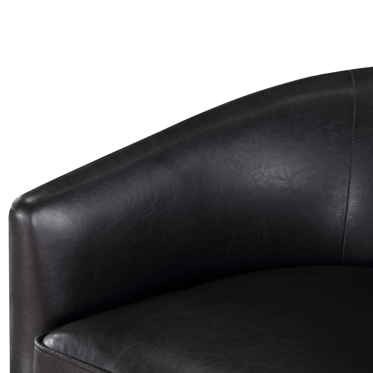 Maisy faux leather wood base barrel swivel chair - Tuesday Morning - Accent Chairs