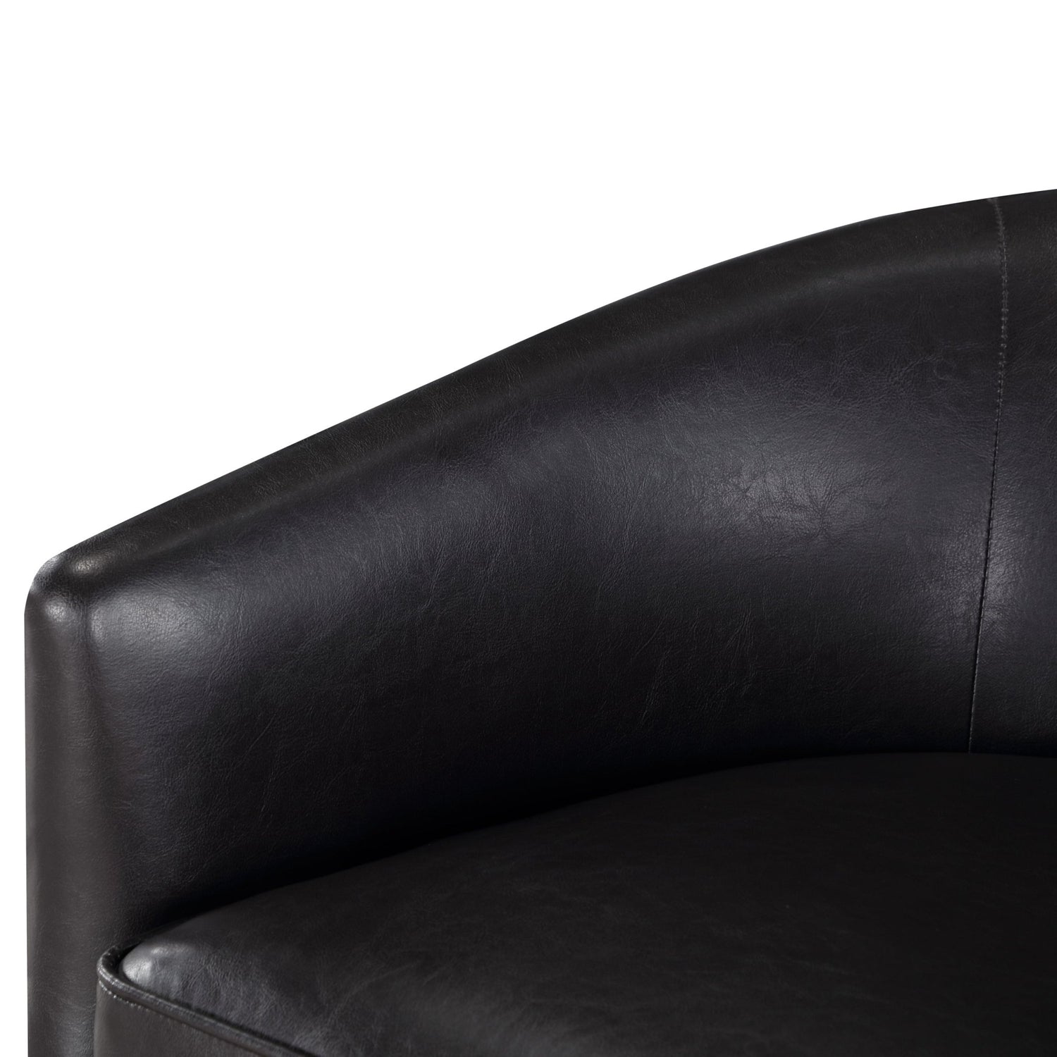 Maisy faux leather wood base barrel swivel chair - Tuesday Morning - Accent Chairs