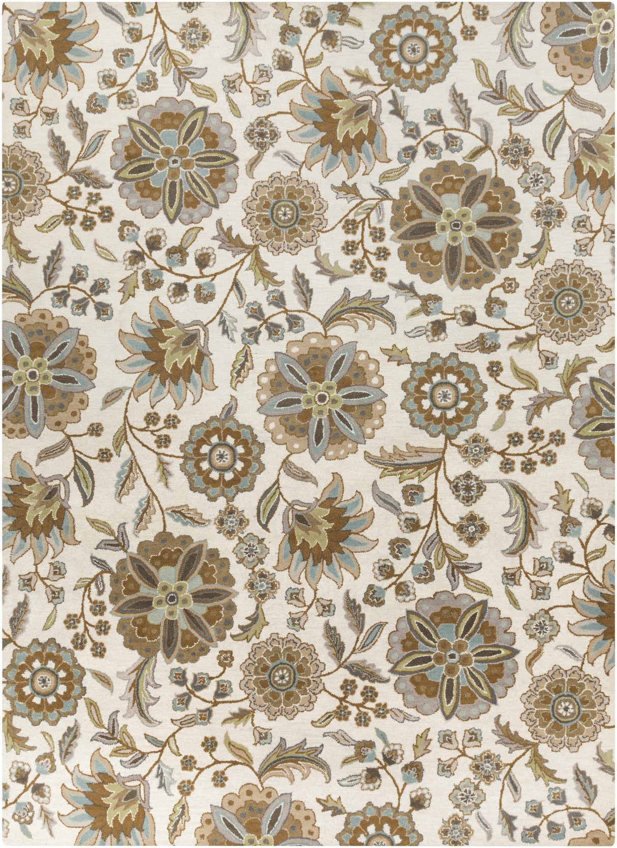 Mack Floral Wool Area Carpet