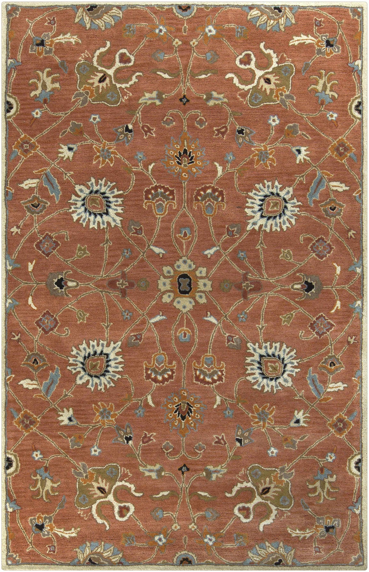 Logville Hand Tufted Rust 1119 Wool Rug