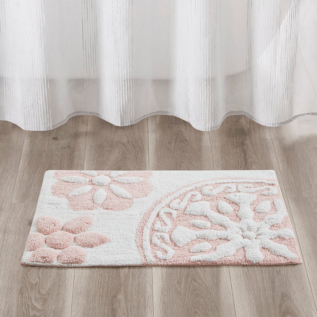 Medallion-cotton-tufted-bath-rug-Bathroom-Rugs