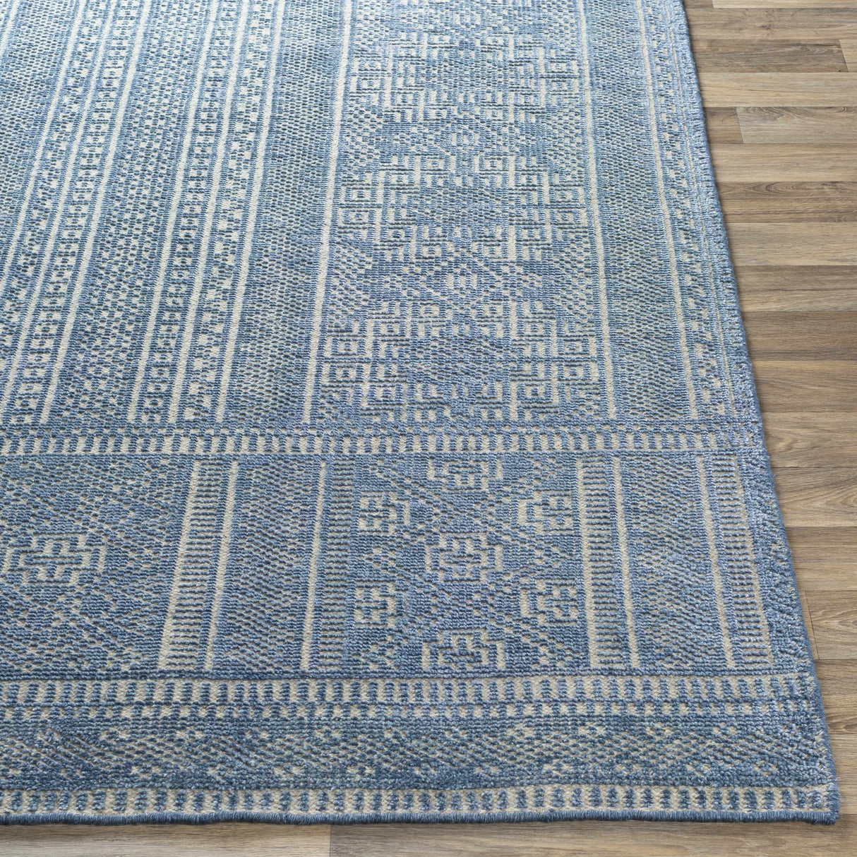 Meigs Blue Premium Viscose&Wool Rug - Clearance