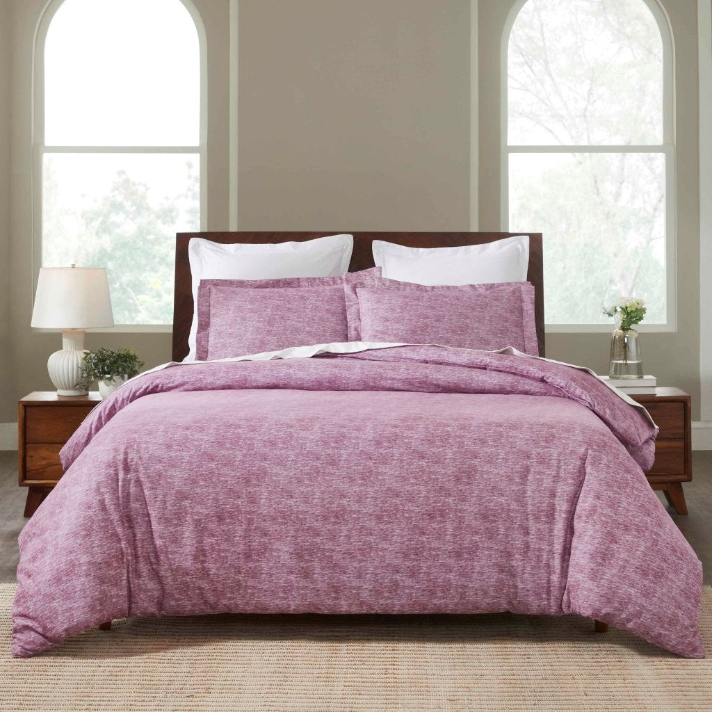 Melange Flannel Cotton Fuzzy Warm Two-Toned Duvet Cover Set - Duvet Cover Set by Superior Brand