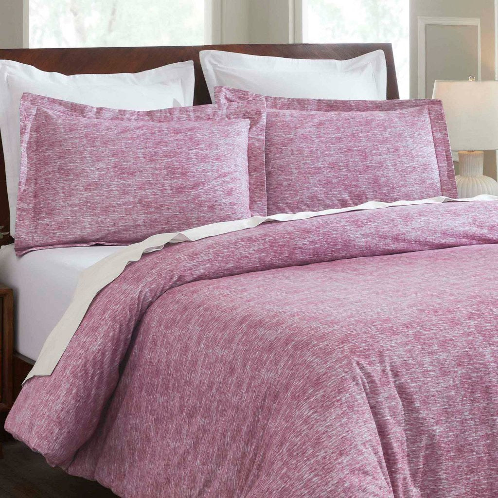 Melange Flannel Cotton Fuzzy Warm Two-Toned Duvet Cover Set - Duvet Cover Set by Superior Brand