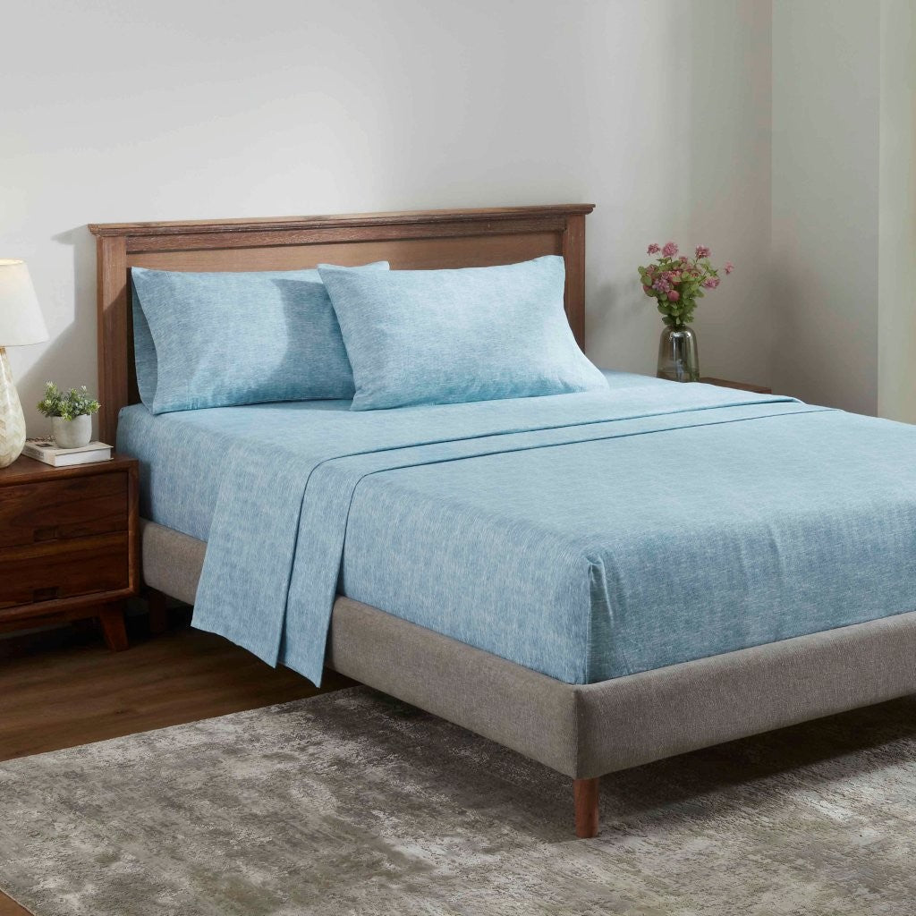 100%-Cotton-Flannel-Sheet-Set-Warm-Two-Toned-Melange-Deep-Pocket-Bed-Sheets