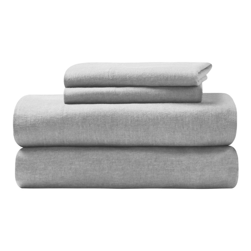 100% Cotton Flannel Sheet Set Warm Two-Toned Melange Deep Pocket - Sheet Set by Superior Brand