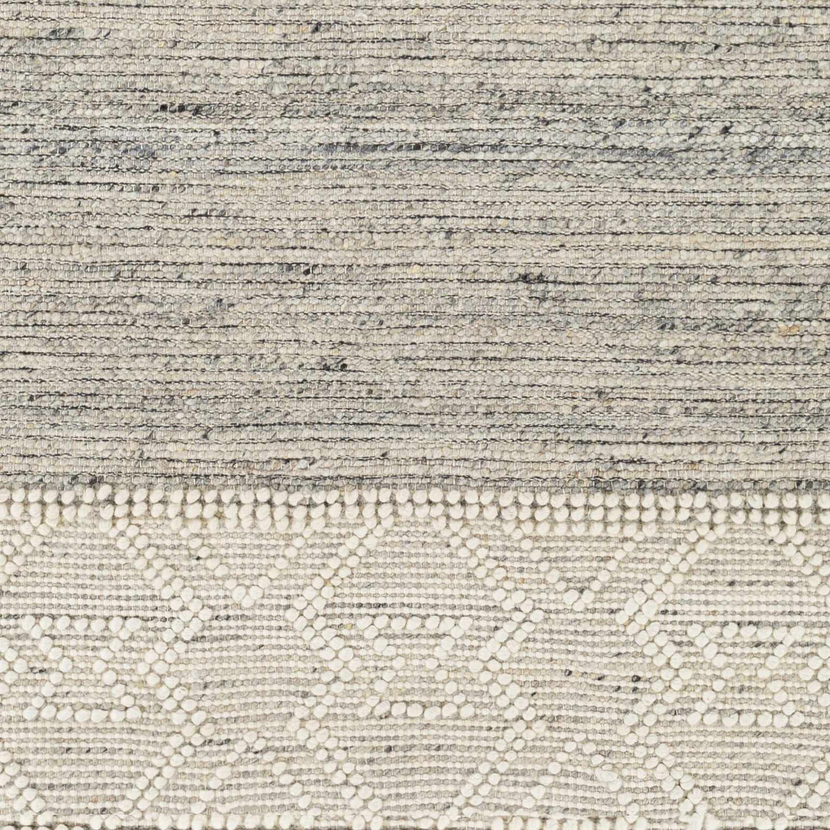 Cream Magnaga Wool Blend Braided Tassel Area Rug - Clearance