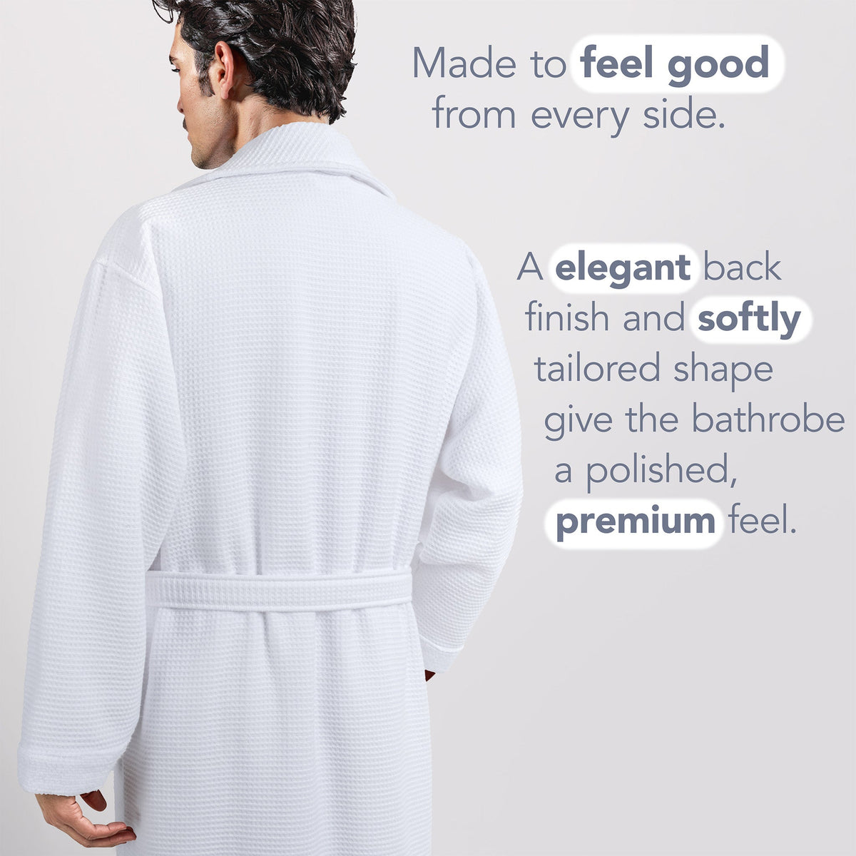 American Soft Linen Men's 100% Turkish Cotton Bathrobe | Micro Cotton Shawl Collar