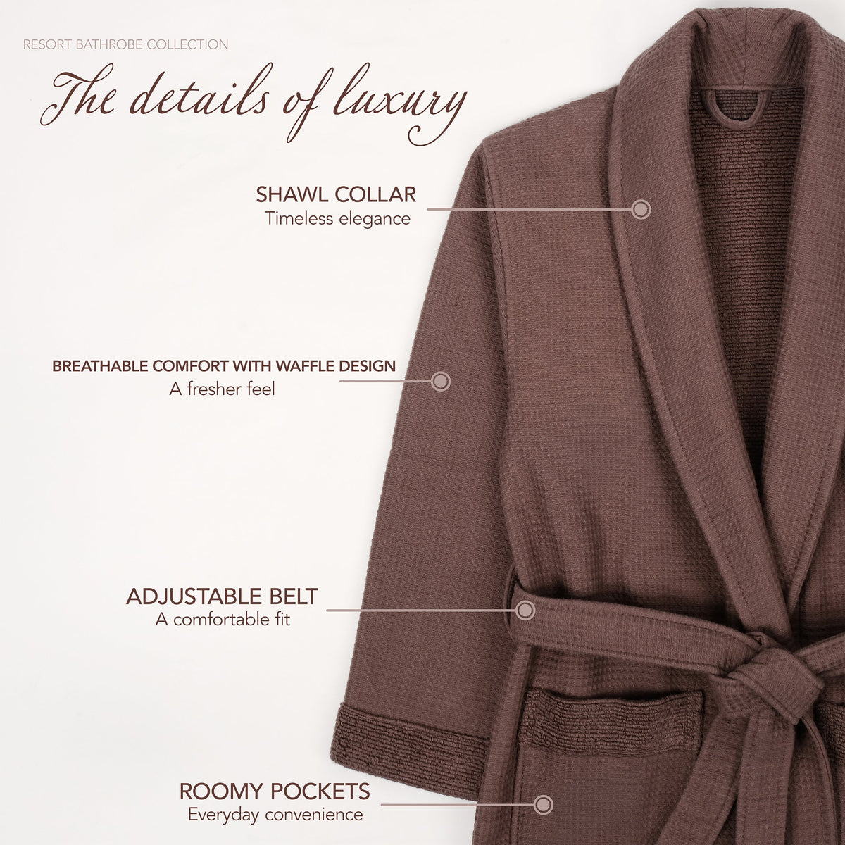 American Soft Linen Women's 100% Turkish Cotton Bathrobe | Micro Cotton Shawl Collar