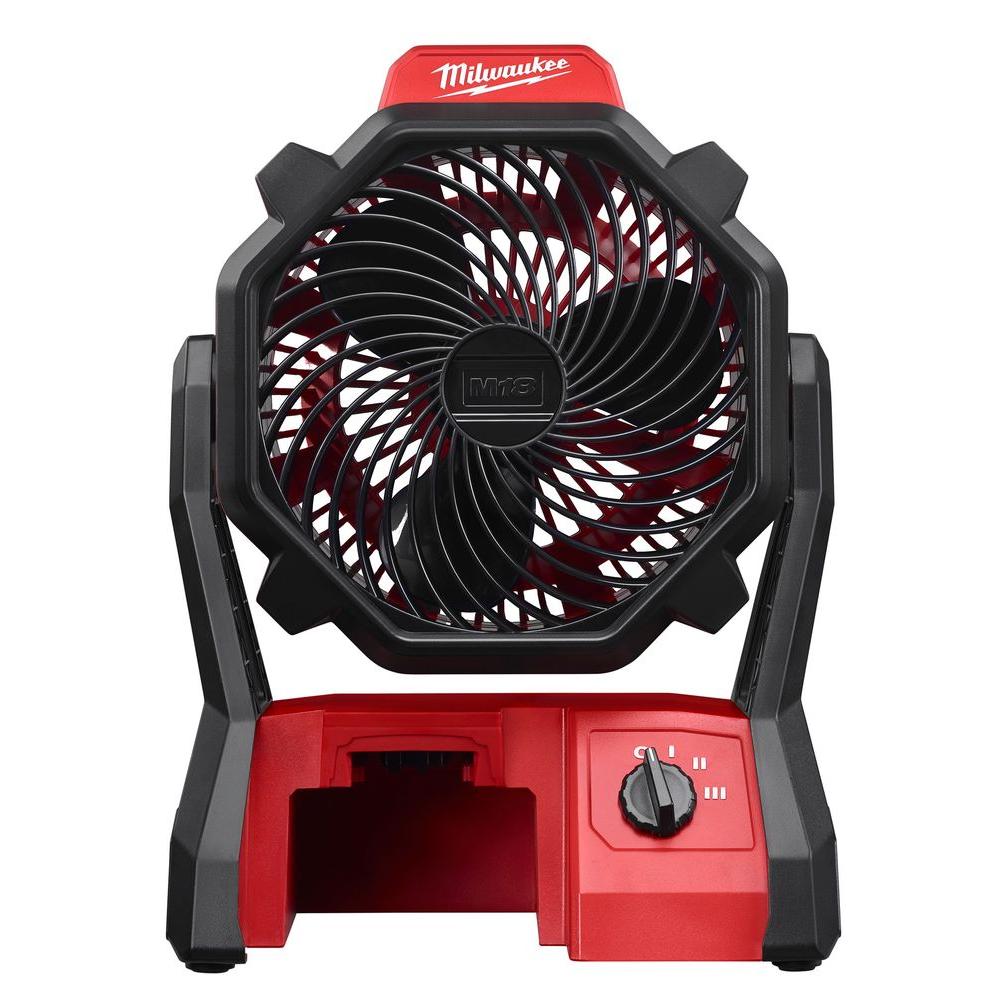 Open Box - Milwaukee 0886-20 M18 18-Volt Lithium-Ion Cordless Jobsite Fan (Tool-Only)