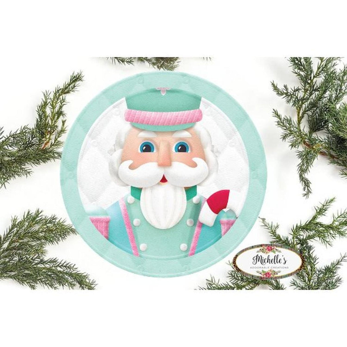 Mint Green Nutcracker Sign - Wreath Enhancement