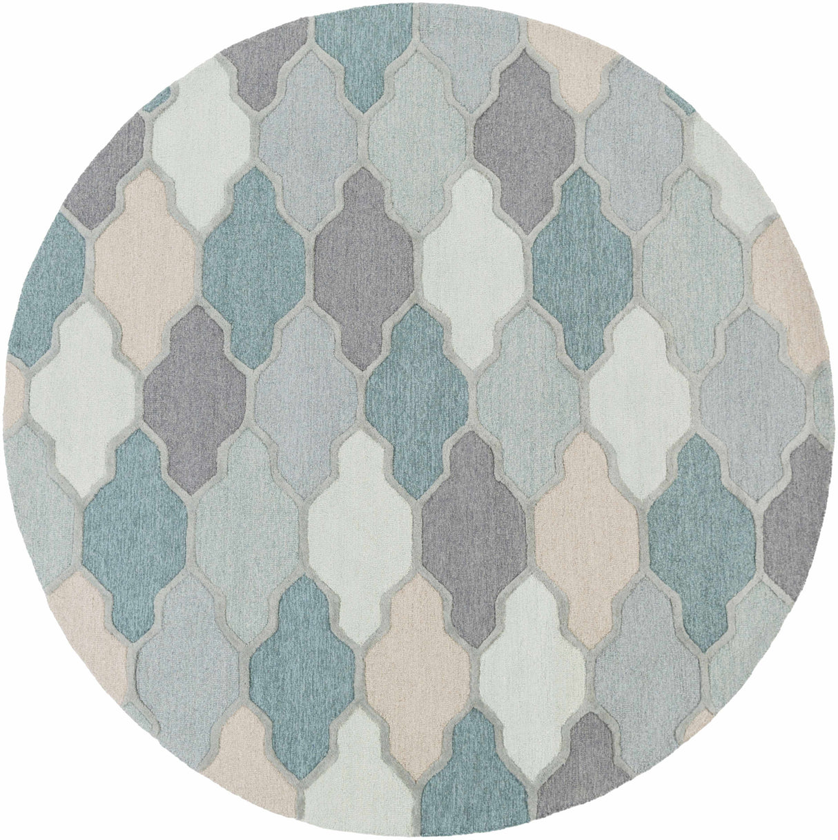 Monteview Sage&Teal Geometric Wool Rug - Clearance