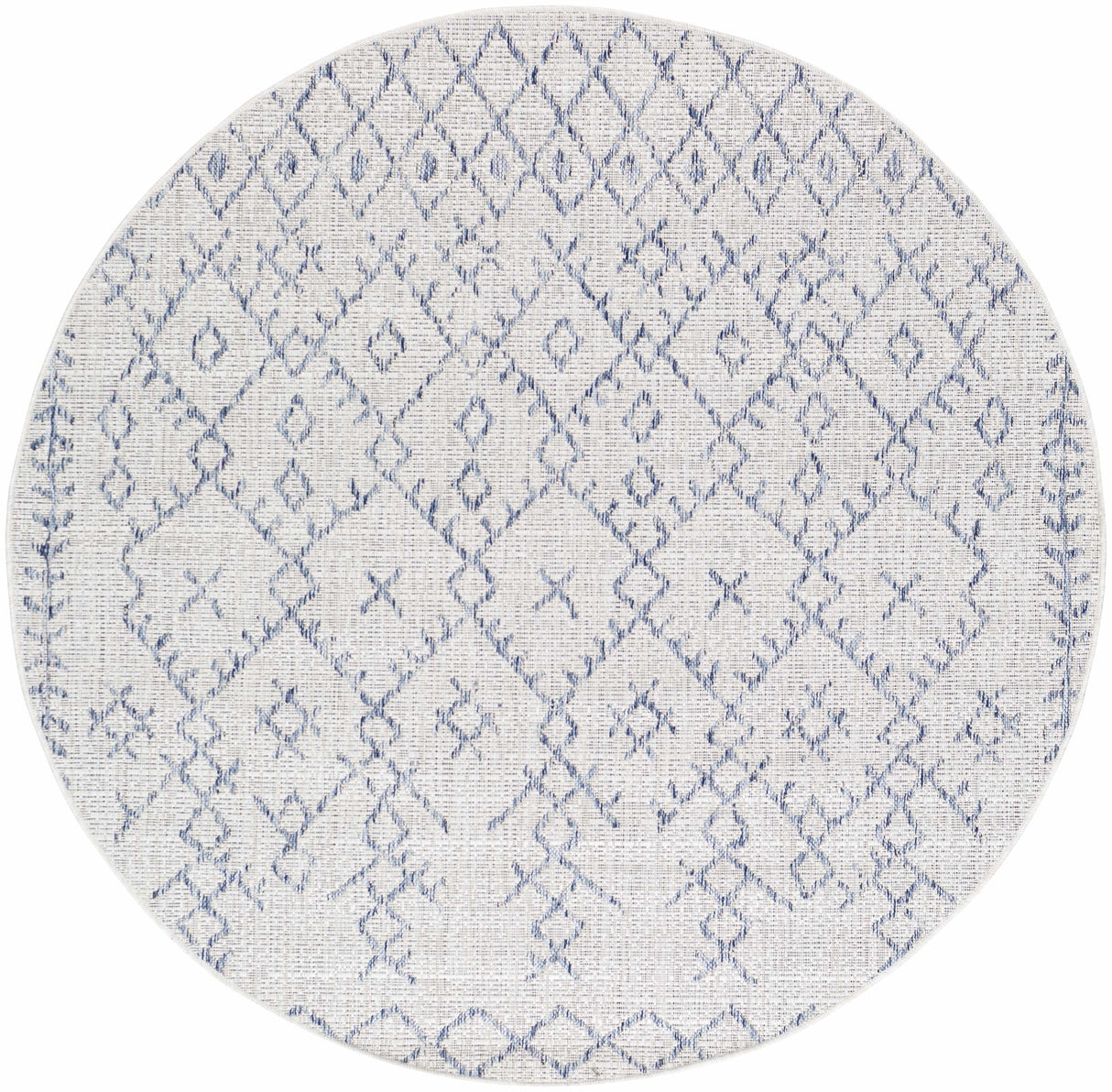 Maunawili Blue Detailed Gray Rug - Clearance