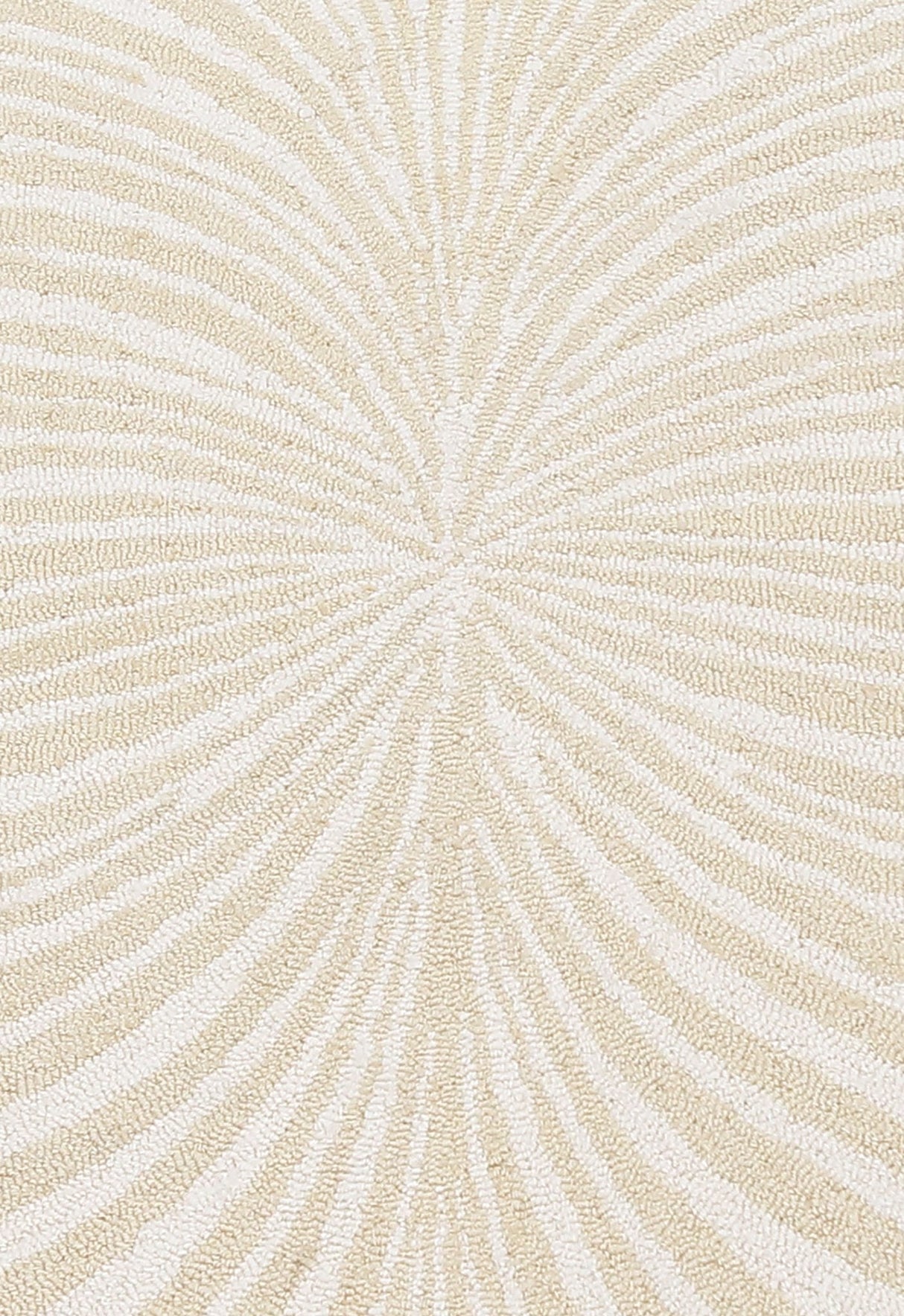 Modern Beige Blossom Hand Tufted 5x5 Wool Rug