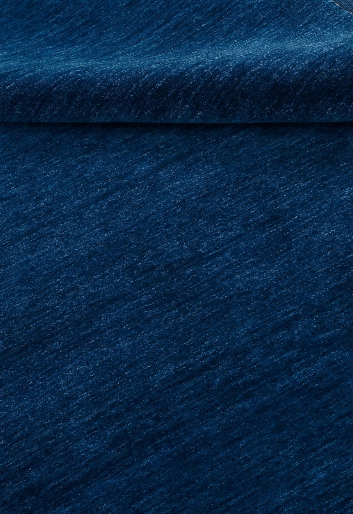 Modern Blue Solid Design Hand Loomed Wool Area Rug