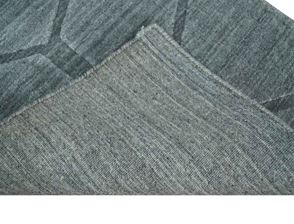 Modern Geometrical Hand Woven 2x3 Charcoal Art Silk Area Rug