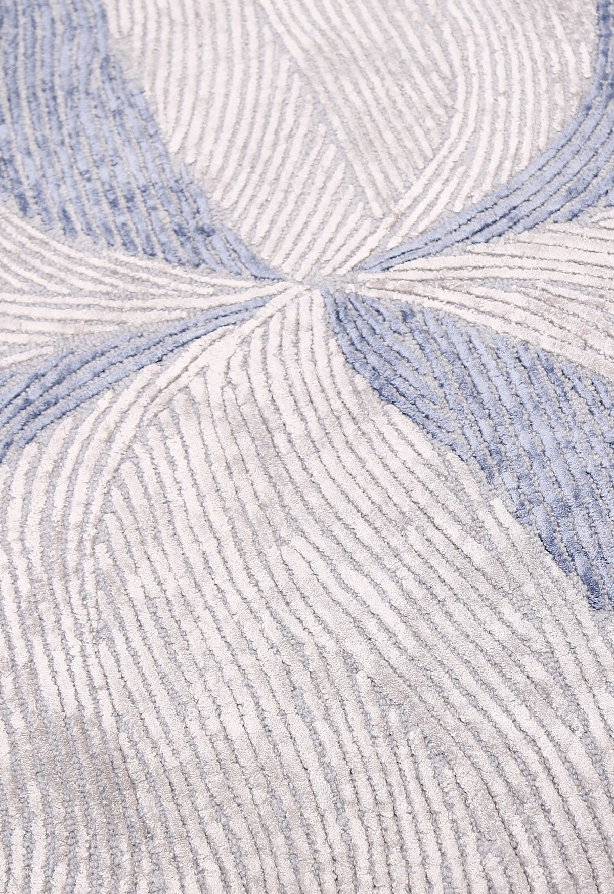 Modern Petal Ivory Hand Tufted 5x5 Wool Area Rug