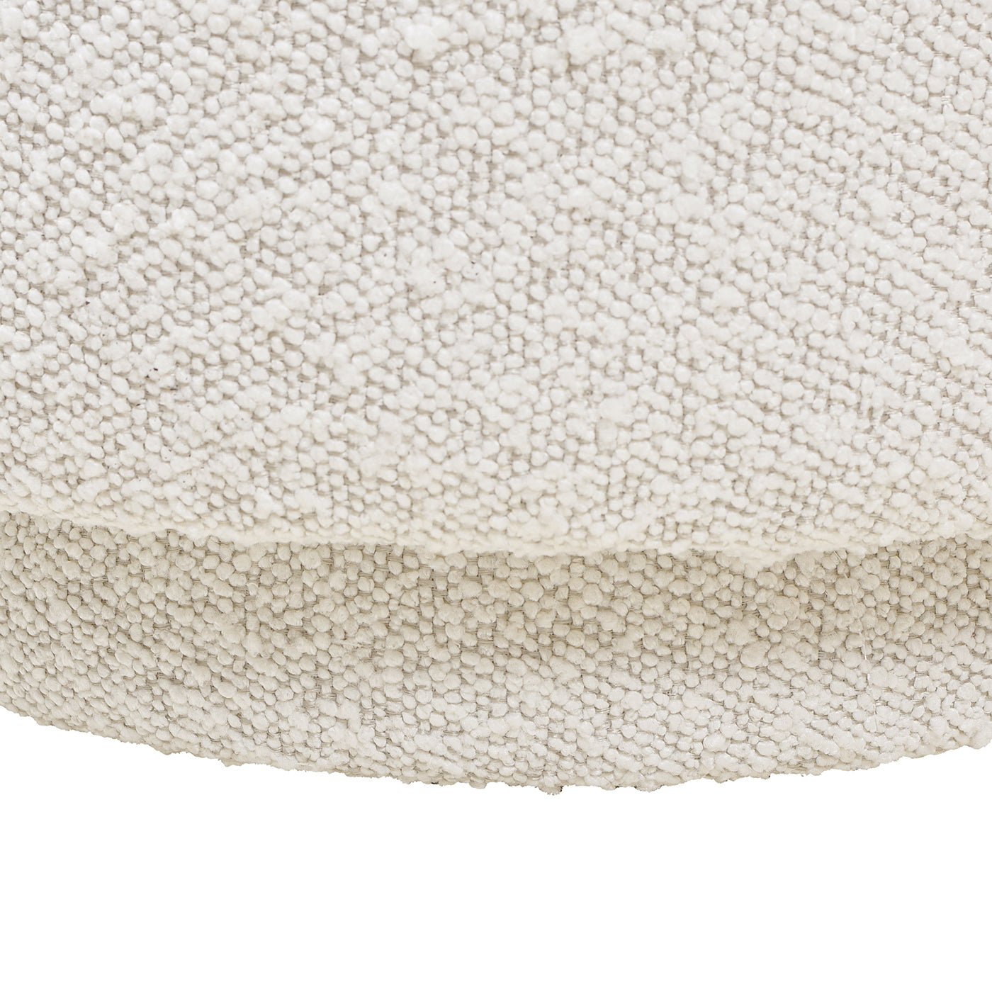 Mushroom Footstool with Sherpa - Textured Upholstery - Accent Stools