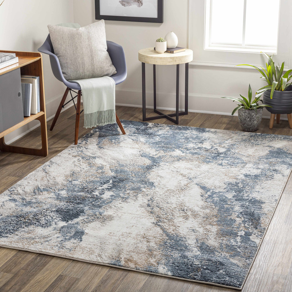 Napierville Blue Marble Rug