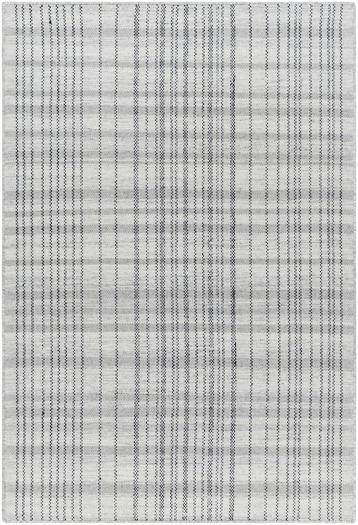 Nissa Blue Gray Checkered Area Rug - Clearance