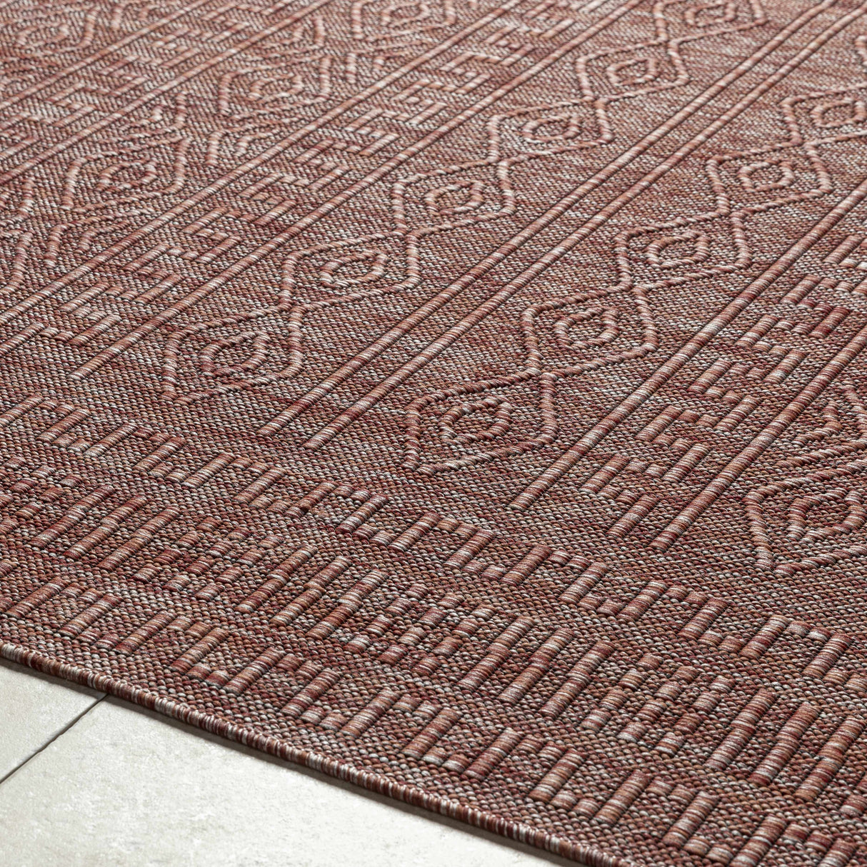 Nuela Burgundy Area Rug - Clearance