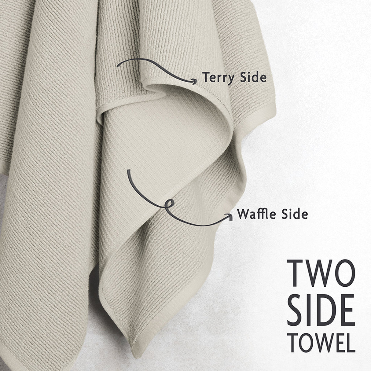 NOLA 4-Pack Turkish Cotton Hand Towels – 600 GSM Luxury Waffle Towels