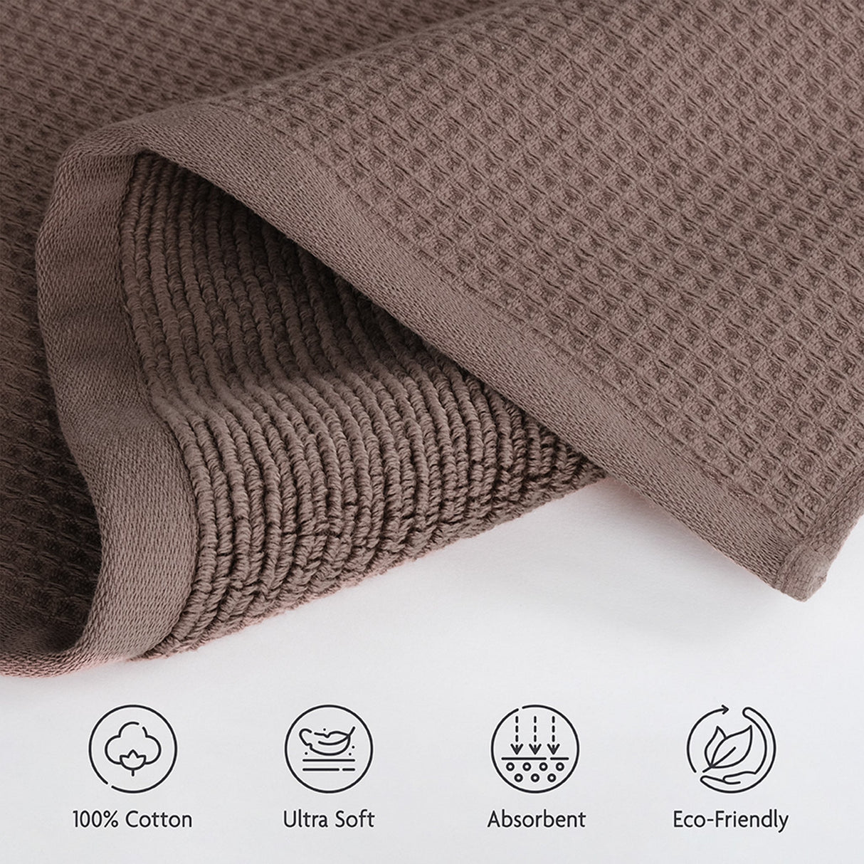 NOLA 4-Pack Turkish Cotton Hand Towels – 600 GSM Luxury Waffle Towels