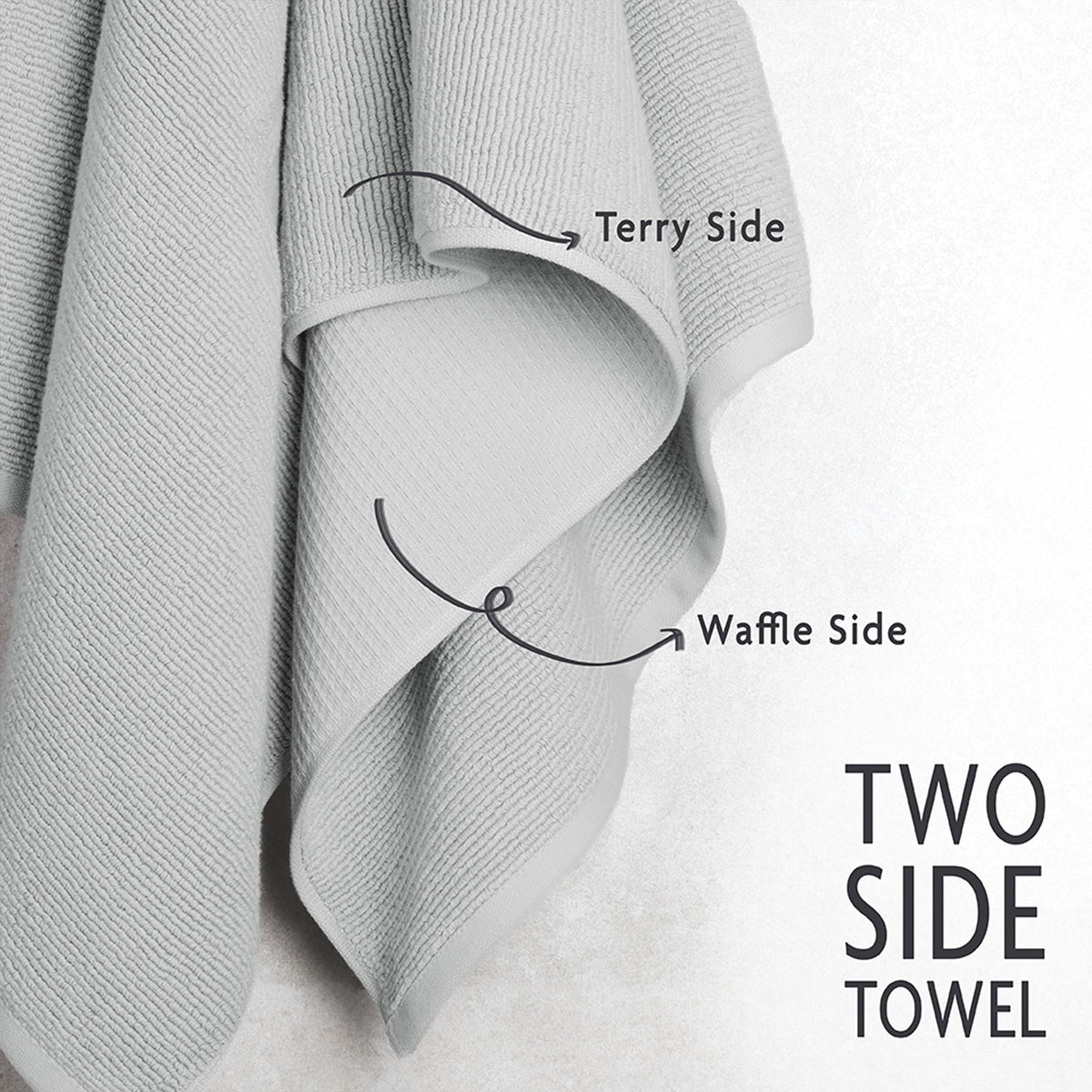 NOLA 4-Pack Turkish Cotton Hand Towels – 600 GSM Luxury Waffle Towels