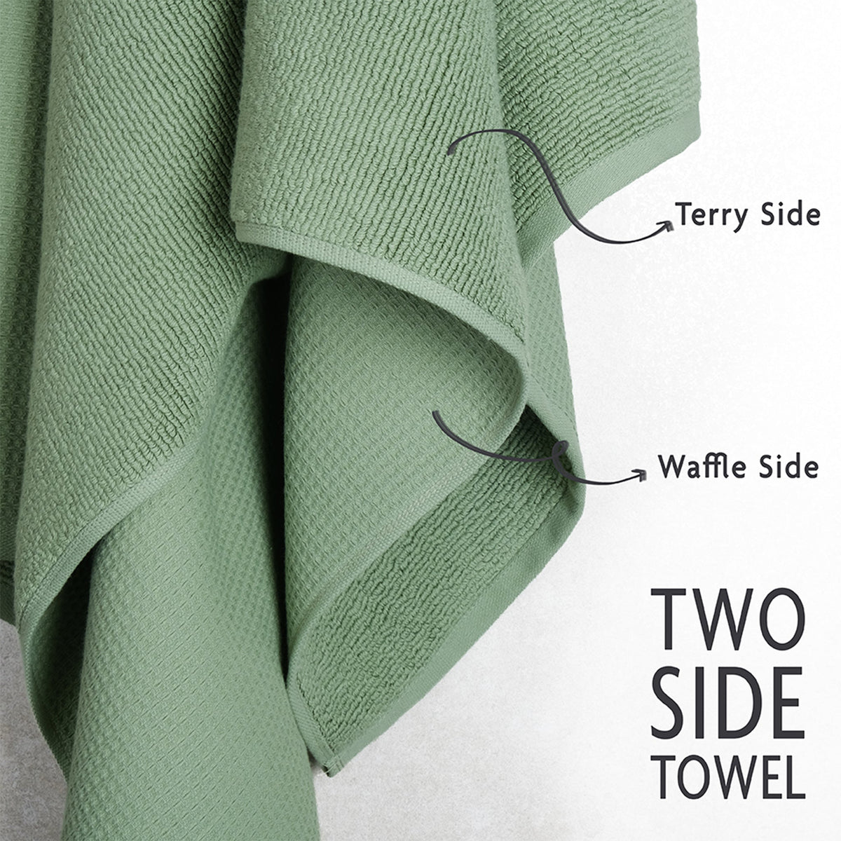 NOLA 4-Pack Turkish Cotton Hand Towels – 600 GSM Luxury Waffle Towels