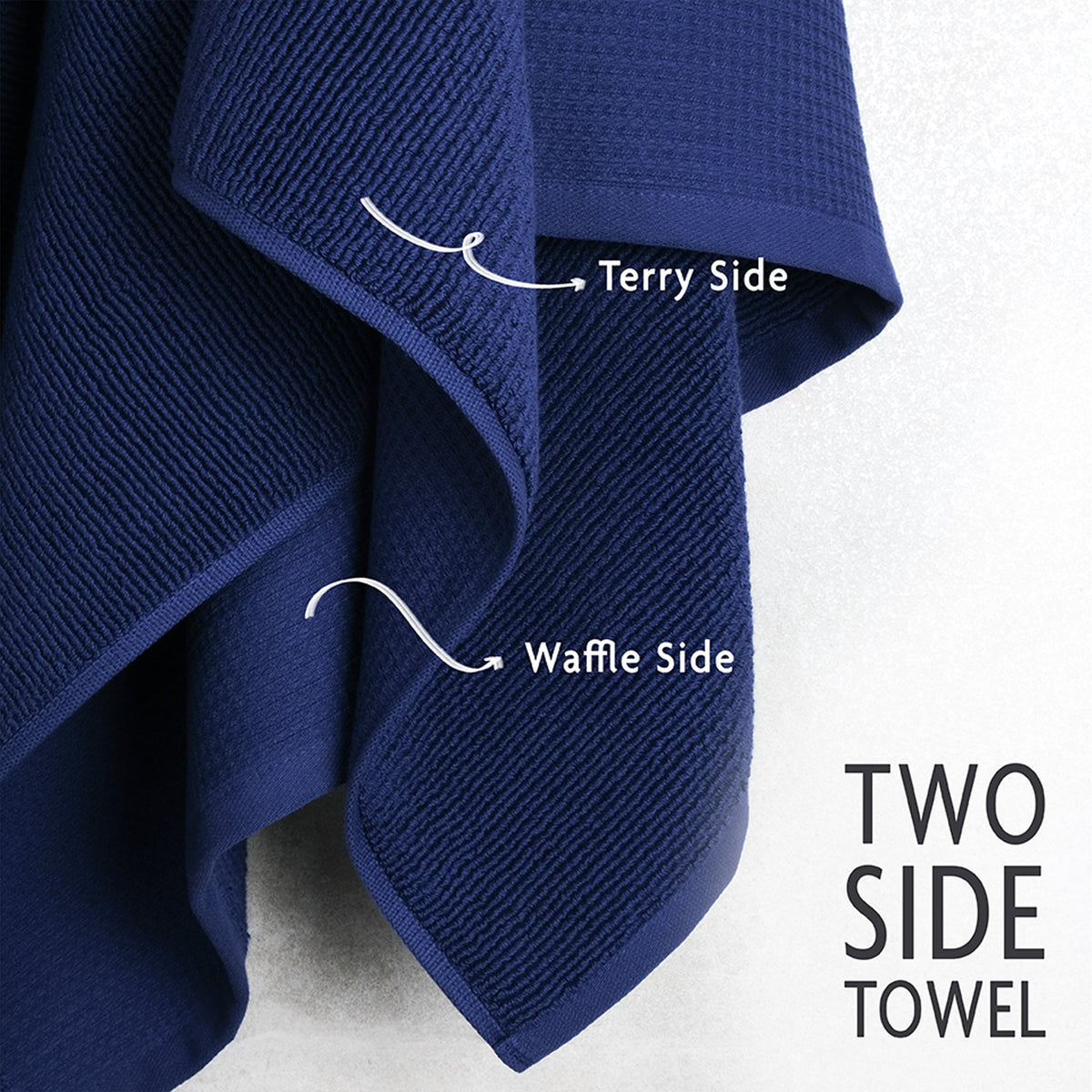 NOLA 6-Piece Turkish Towel Set – 600 GSM Turkish Cotton Waffle Towels
