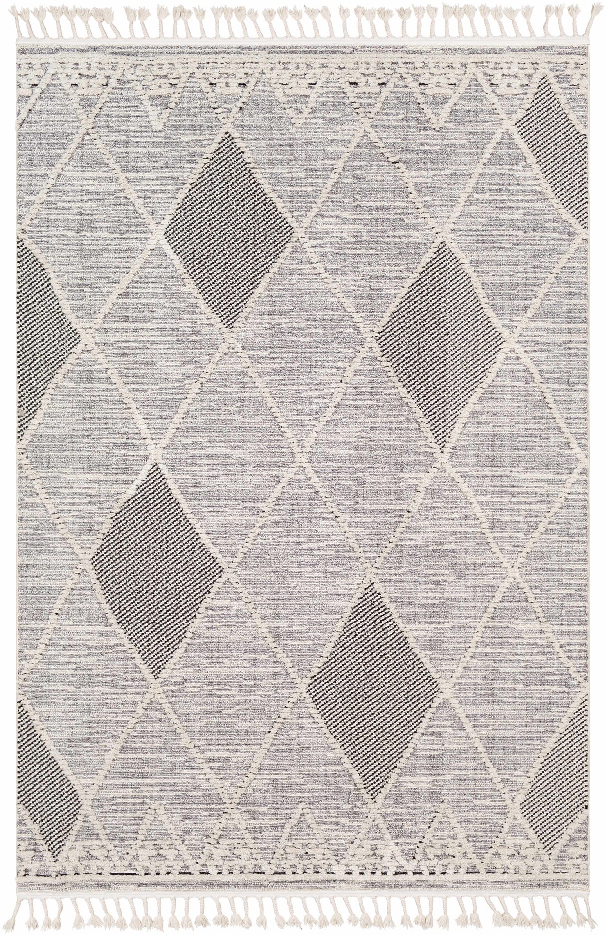 Norvelt High/Low Pile Rug with Tassels