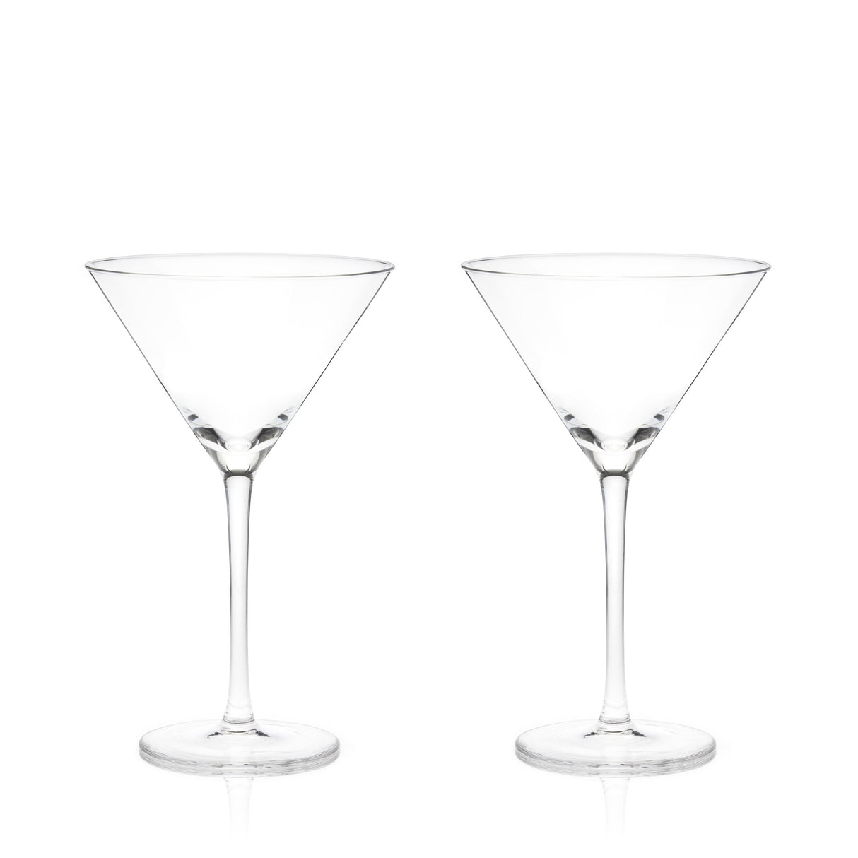 Stemmed crystal martini glasses by viski®