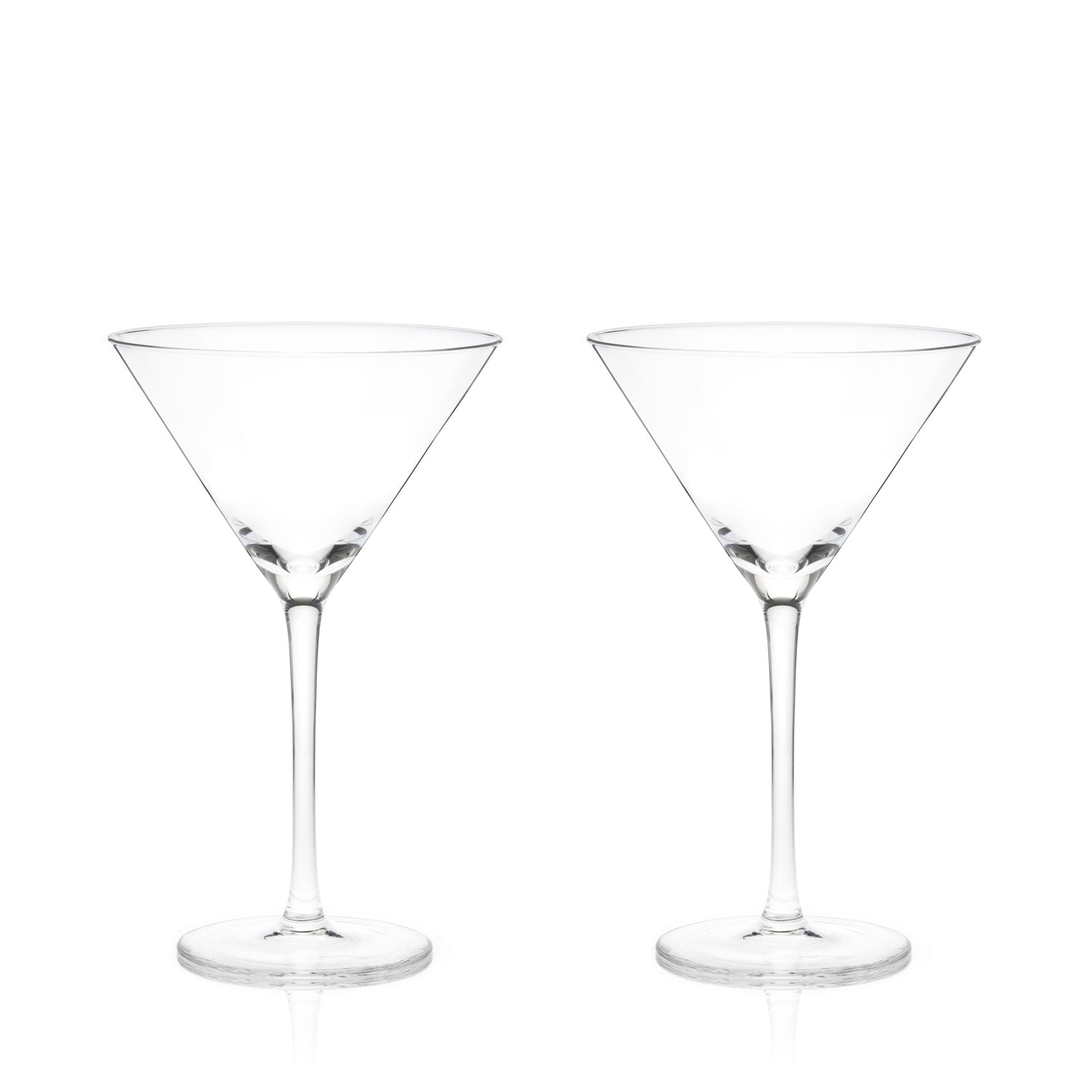 Stemmed crystal martini glasses by viski®