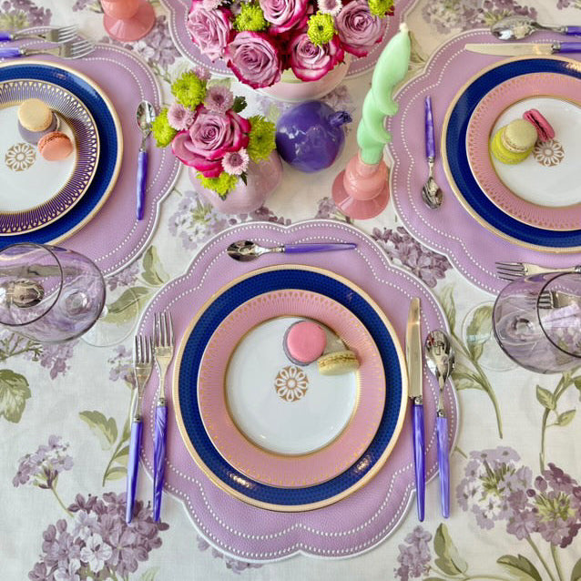 Nurture Purple Scalloped Faux Leather Placemat