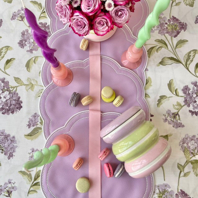 Nurture Purple Scalloped Faux Leather Placemat