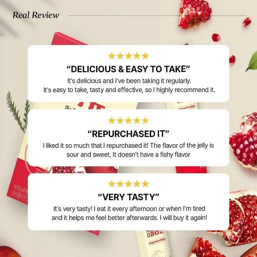 Pomegranate The Collagen Jelly Bundle 14 Sticks x 3 Boxes