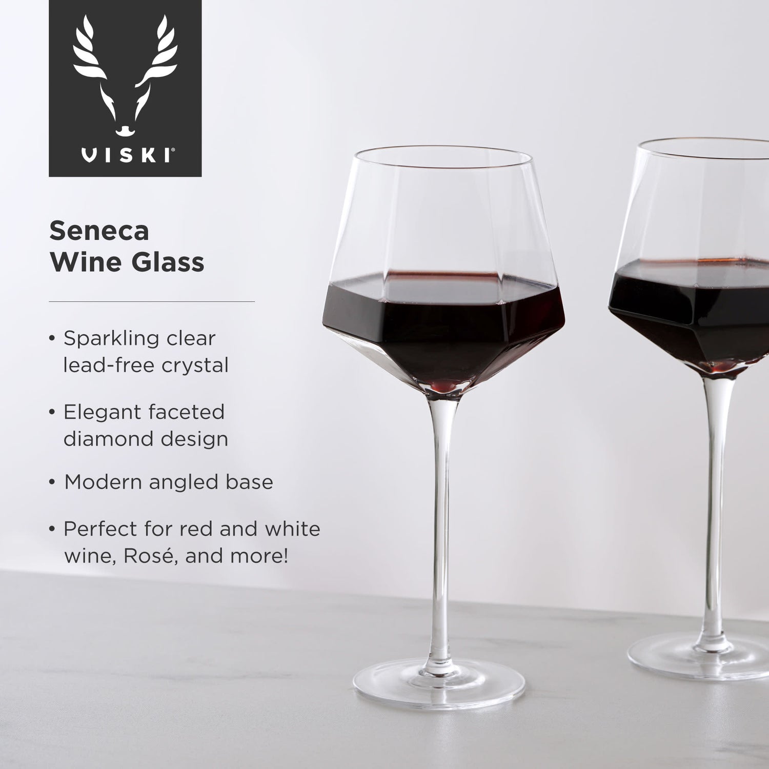 Seneca crystal wine glasses viski®